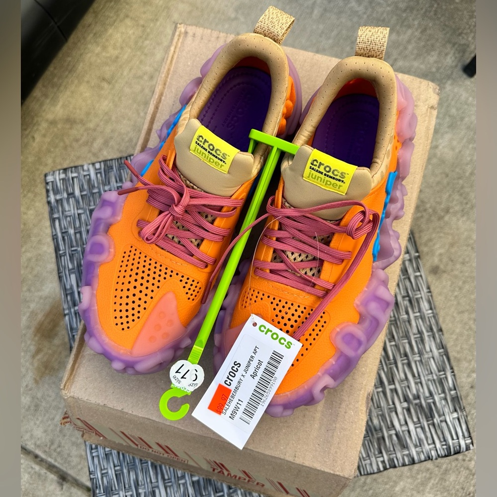 NWT CROCS JUNIPER SNEAKER X SALEHE "APRICOT" - Picture 3 of 8